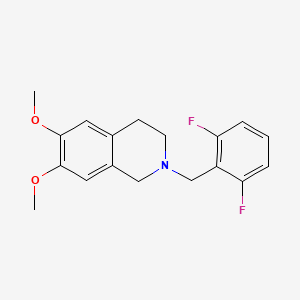 molecular formula C18H19F2NO2 B3850836 2-(2,6-difluorobenzyl)-6,7-dimethoxy-1,2,3,4-tetrahydroisoquinoline 