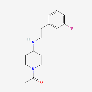 molecular formula C15H21FN2O B3850849 1-acetyl-N-[2-(3-fluorophenyl)ethyl]-4-piperidinamine 