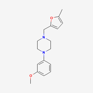 molecular formula C17H22N2O2 B3850855 1-(3-methoxyphenyl)-4-[(5-methyl-2-furyl)methyl]piperazine 