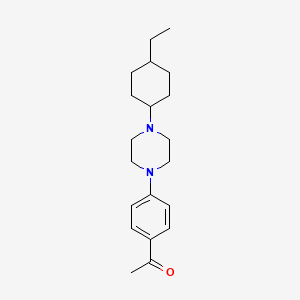 molecular formula C20H30N2O B3850867 1-{4-[4-(4-ethylcyclohexyl)-1-piperazinyl]phenyl}ethanone 