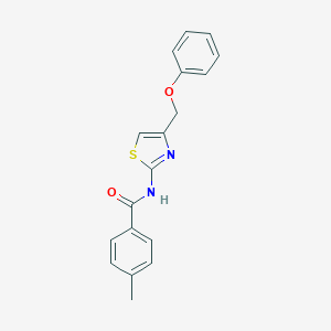 4-methyl-N-[4-(phenoxymethyl)-1,3-thiazol-2-yl]benzamide