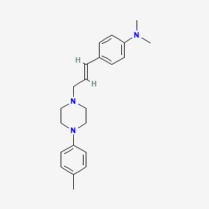 molecular formula C22H29N3 B3850874 N,N-dimethyl-4-{3-[4-(4-methylphenyl)-1-piperazinyl]-1-propen-1-yl}aniline 