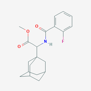 molecular formula C20H24FNO3 B385089 Methyl 1-adamantyl[(2-fluorobenzoyl)amino]acetate 