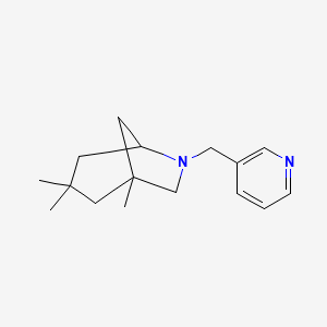molecular formula C16H24N2 B3850902 1,3,3-trimethyl-6-(3-pyridinylmethyl)-6-azabicyclo[3.2.1]octane 