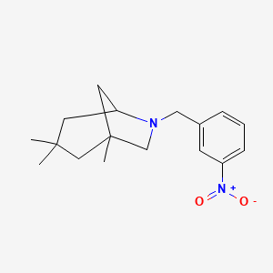 molecular formula C17H24N2O2 B3850908 1,3,3-trimethyl-6-(3-nitrobenzyl)-6-azabicyclo[3.2.1]octane 