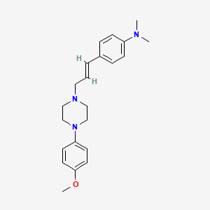molecular formula C22H29N3O B3850912 (4-{3-[4-(4-methoxyphenyl)-1-piperazinyl]-1-propen-1-yl}phenyl)dimethylamine 