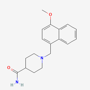 molecular formula C18H22N2O2 B3850913 1-[(4-methoxy-1-naphthyl)methyl]-4-piperidinecarboxamide 