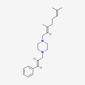 molecular formula C23H34N2 B3850929 1-(3,7-dimethyl-2,6-octadien-1-yl)-4-(3-phenyl-2-propen-1-yl)piperazine 