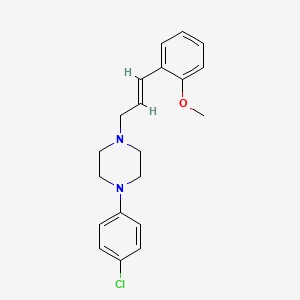 molecular formula C20H23ClN2O B3850944 1-(4-chlorophenyl)-4-[3-(2-methoxyphenyl)-2-propen-1-yl]piperazine 