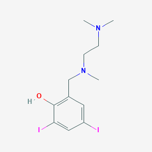 molecular formula C12H18I2N2O B3850950 2-{[[2-(dimethylamino)ethyl](methyl)amino]methyl}-4,6-diiodophenol 