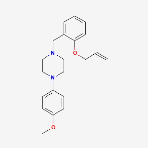 molecular formula C21H26N2O2 B3850951 1-[2-(allyloxy)benzyl]-4-(4-methoxyphenyl)piperazine 