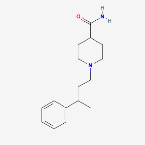 molecular formula C16H24N2O B3850958 1-(3-phenylbutyl)-4-piperidinecarboxamide 