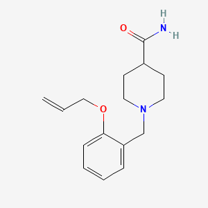molecular formula C16H22N2O2 B3850966 1-[2-(allyloxy)benzyl]-4-piperidinecarboxamide 