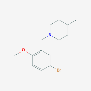 molecular formula C14H20BrNO B3850999 1-(5-bromo-2-methoxybenzyl)-4-methylpiperidine 