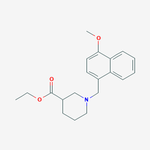 molecular formula C20H25NO3 B3851002 ethyl 1-[(4-methoxy-1-naphthyl)methyl]-3-piperidinecarboxylate 