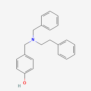 molecular formula C22H23NO B3851008 4-{[benzyl(2-phenylethyl)amino]methyl}phenol 