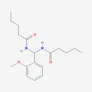 N-[(2-methoxyphenyl)(pentanoylamino)methyl]pentanamide