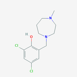 molecular formula C13H18Cl2N2O B3851036 2,4-dichloro-6-[(4-methyl-1,4-diazepan-1-yl)methyl]phenol 