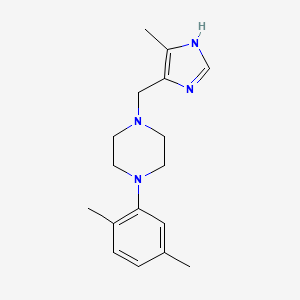 molecular formula C17H24N4 B3851044 1-(2,5-dimethylphenyl)-4-[(4-methyl-1H-imidazol-5-yl)methyl]piperazine 