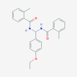 N-{(4-ethoxyphenyl)[(2-methylbenzoyl)amino]methyl}-2-methylbenzamide