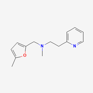 molecular formula C14H18N2O B3851055 N-methyl-N-[(5-methyl-2-furyl)methyl]-2-(2-pyridinyl)ethanamine 