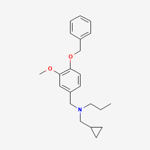 molecular formula C22H29NO2 B3851057 N-[4-(benzyloxy)-3-methoxybenzyl]-N-(cyclopropylmethyl)-1-propanamine 