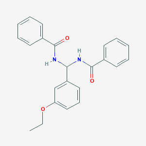 N-[(benzoylamino)(3-ethoxyphenyl)methyl]benzamide