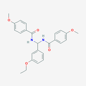 N-{(3-ethoxyphenyl)[(4-methoxybenzoyl)amino]methyl}-4-methoxybenzamide