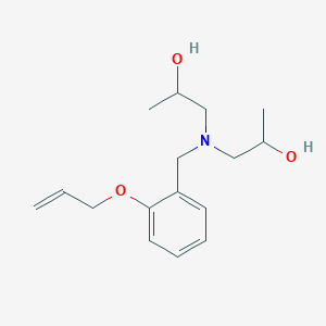 molecular formula C16H25NO3 B3851086 1,1'-{[2-(allyloxy)benzyl]imino}di(2-propanol) 