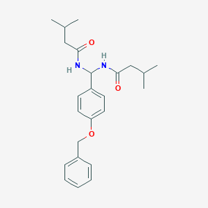 N-{[4-(benzyloxy)phenyl][(3-methylbutanoyl)amino]methyl}-3-methylbutanamide