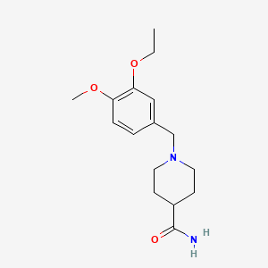 molecular formula C16H24N2O3 B3851100 1-(3-ethoxy-4-methoxybenzyl)-4-piperidinecarboxamide 