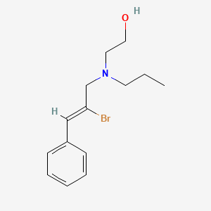 molecular formula C14H20BrNO B3851108 2-[(2-bromo-3-phenyl-2-propen-1-yl)(propyl)amino]ethanol 