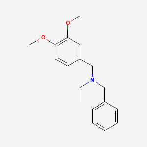 molecular formula C18H23NO2 B3851115 N-benzyl-N-(3,4-dimethoxybenzyl)ethanamine 
