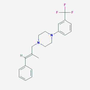 molecular formula C21H23F3N2 B3851120 1-(2-methyl-3-phenyl-2-propen-1-yl)-4-[3-(trifluoromethyl)phenyl]piperazine 