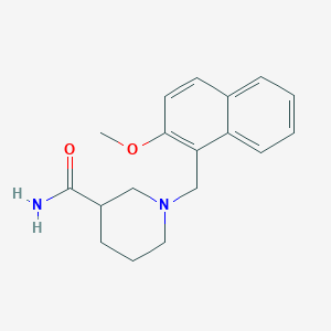 molecular formula C18H22N2O2 B3851145 1-[(2-methoxy-1-naphthyl)methyl]-3-piperidinecarboxamide 
