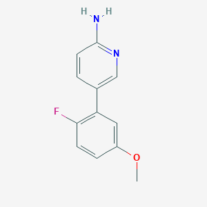 molecular formula C12H11FN2O B3851153 5-(2-fluoro-5-methoxyphenyl)pyridin-2-amine 