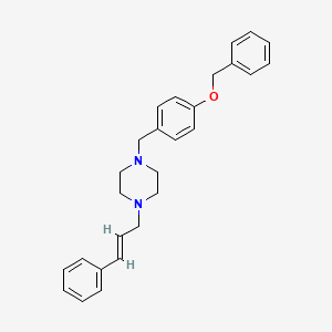 molecular formula C27H30N2O B3851160 1-[4-(benzyloxy)benzyl]-4-(3-phenyl-2-propen-1-yl)piperazine 