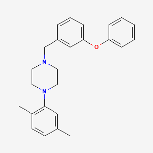 molecular formula C25H28N2O B3851188 1-(2,5-dimethylphenyl)-4-(3-phenoxybenzyl)piperazine 