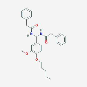 N-{[3-methoxy-4-(pentyloxy)phenyl][(phenylacetyl)amino]methyl}-2-phenylacetamide