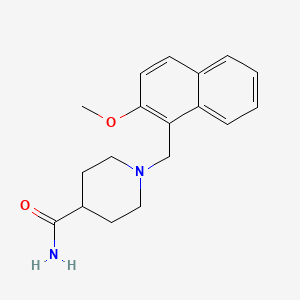 molecular formula C18H22N2O2 B3851223 1-[(2-methoxy-1-naphthyl)methyl]-4-piperidinecarboxamide 