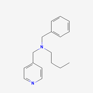 molecular formula C17H22N2 B3851226 N-benzyl-N-(4-pyridinylmethyl)-1-butanamine 