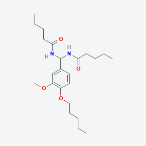 N-[[3-methoxy-4-(pentyloxy)phenyl](pentanoylamino)methyl]pentanamide
