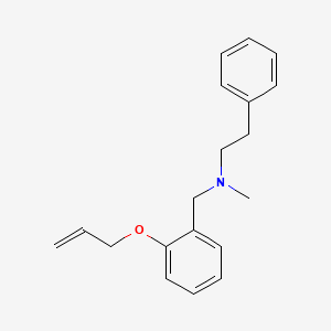 molecular formula C19H23NO B3851253 N-[2-(allyloxy)benzyl]-N-methyl-2-phenylethanamine 