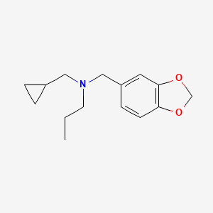 molecular formula C15H21NO2 B3851257 (1,3-benzodioxol-5-ylmethyl)(cyclopropylmethyl)propylamine 