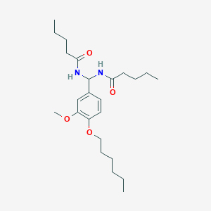N-[[4-(hexyloxy)-3-methoxyphenyl](pentanoylamino)methyl]pentanamide