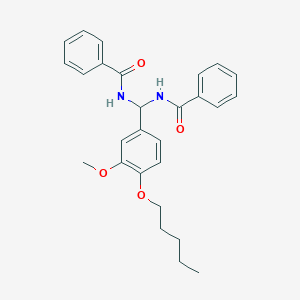 N-{(benzoylamino)[3-methoxy-4-(pentyloxy)phenyl]methyl}benzamide