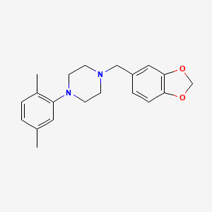 molecular formula C20H24N2O2 B3851280 1-(1,3-benzodioxol-5-ylmethyl)-4-(2,5-dimethylphenyl)piperazine 