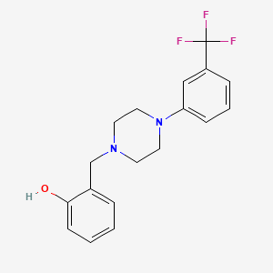 molecular formula C18H19F3N2O B3851282 2-({4-[3-(trifluoromethyl)phenyl]-1-piperazinyl}methyl)phenol 