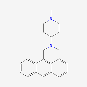 molecular formula C22H26N2 B3851287 N-(9-anthrylmethyl)-N,1-dimethyl-4-piperidinamine 