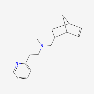 molecular formula C16H22N2 B3851330 (bicyclo[2.2.1]hept-5-en-2-ylmethyl)methyl[2-(2-pyridinyl)ethyl]amine 